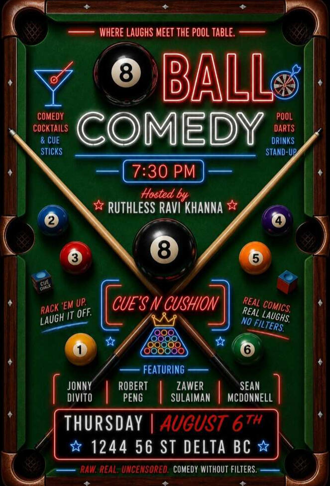 8 Ball Comedy Aug 6